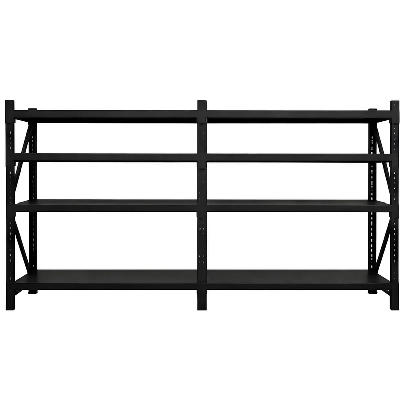 InhandKraft® Schwerlastregal-Set 10 lfm - 200 kg Fachlast - Schwarz