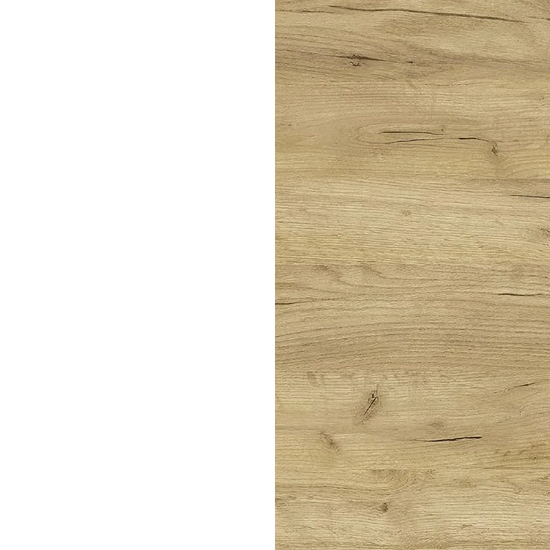 Badschrank Weiß-Beige 39x111x34 cm mit Schubladen und Dämpfung