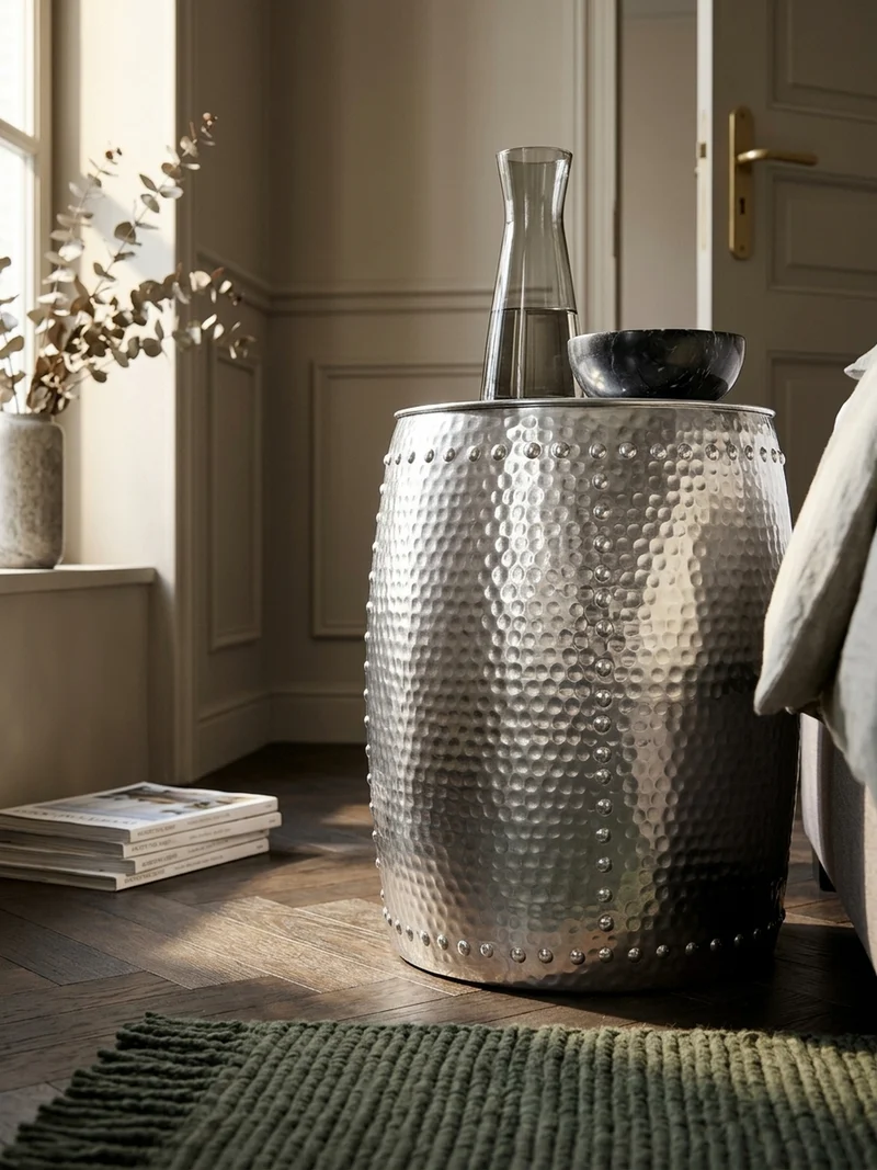 Beistelltisch Aluminium Orientalisch Hammerschlag