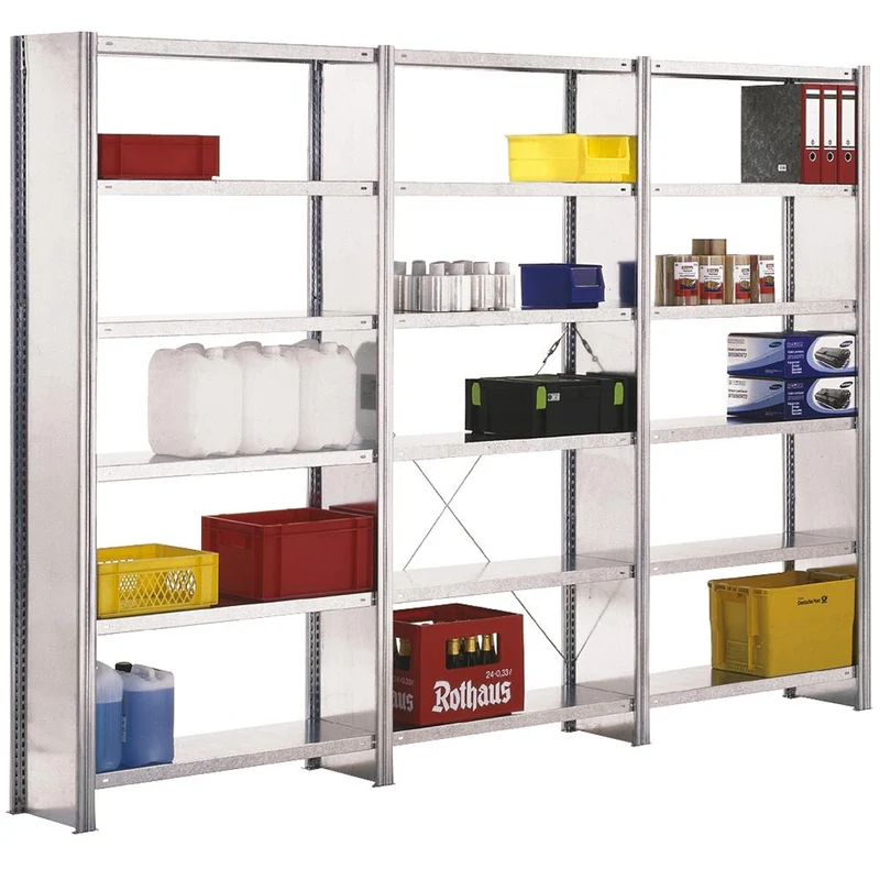 Fachbodenregal Anbauregal mit Seitenwand Fachlast 350 kg