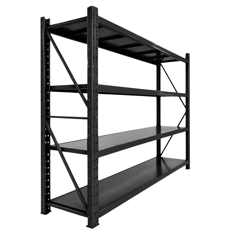InhandKraft® Schwerlastregal - 200x200x60 - 200 kg Fachlast - Schwarz