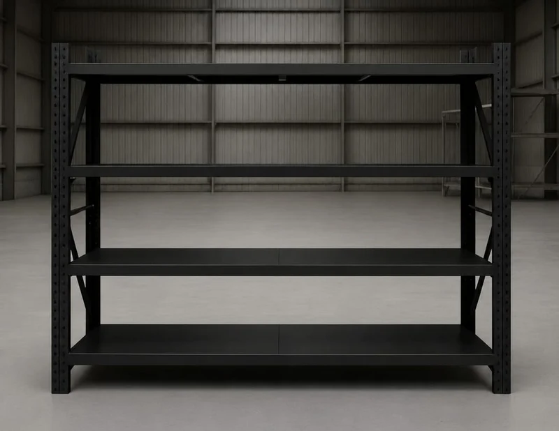 InhandKraft® Schwerlastregal – 500 kg Fachlast – Schwarz - Verschiedene Größen