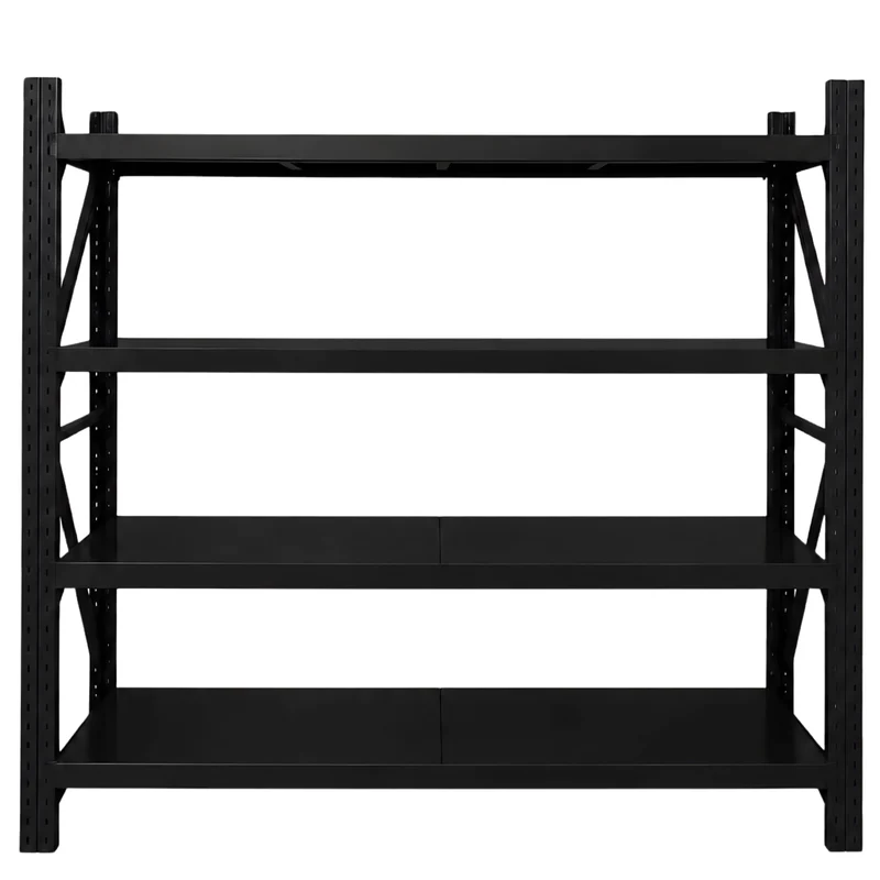 InhandKraft® Schwerlastregal - 200 kg Fachlast - Schwarz - Verschiedene Größen