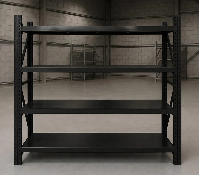 InhandKraft® Schwerlastregal - 200 kg Fachlast - Schwarz - Verschiedene Größen