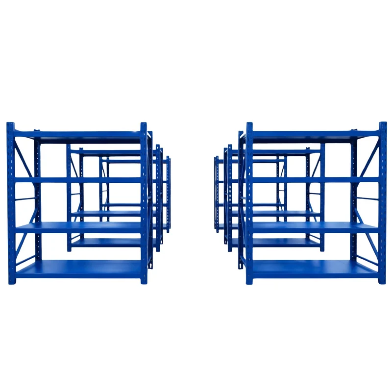 InhandKraft® Schwerlastregal-Set 12 lfm - 200 kg Fachlast - Blau