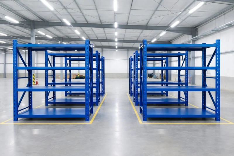 InhandKraft® Schwerlastregal-Set 12 lfm - 200 kg Fachlast - Blau