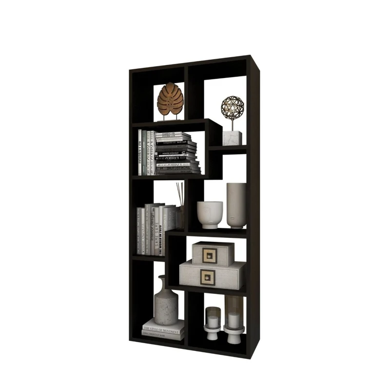 Coemo Bücherregal Sigma 8 versetzte Fächer, modernes Design