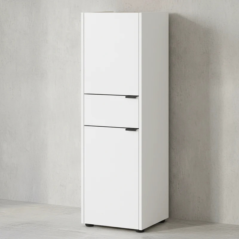 Midischrank mit Schublade aus Eiche-Optik mit Soft-Close-Funktion