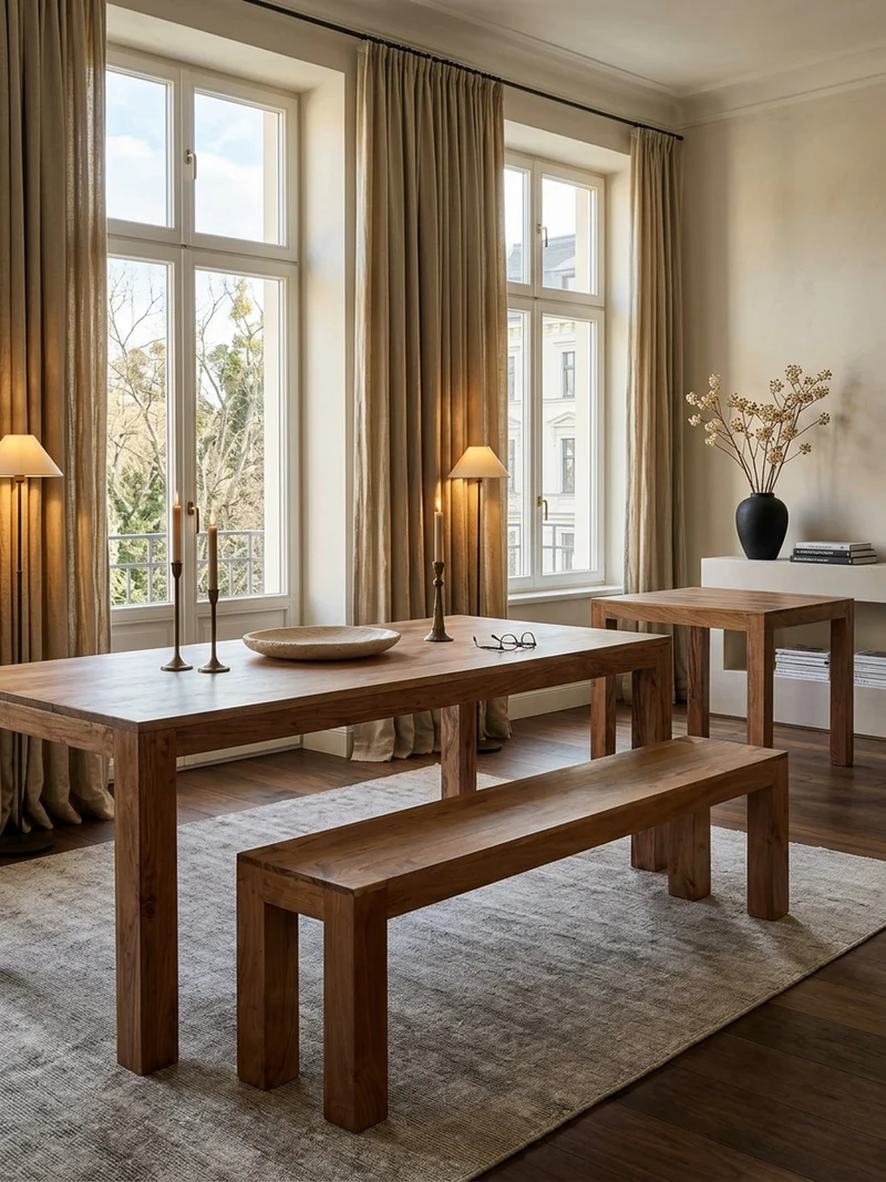 Sitzbank Massivholz Landhausstil handgefertigt
