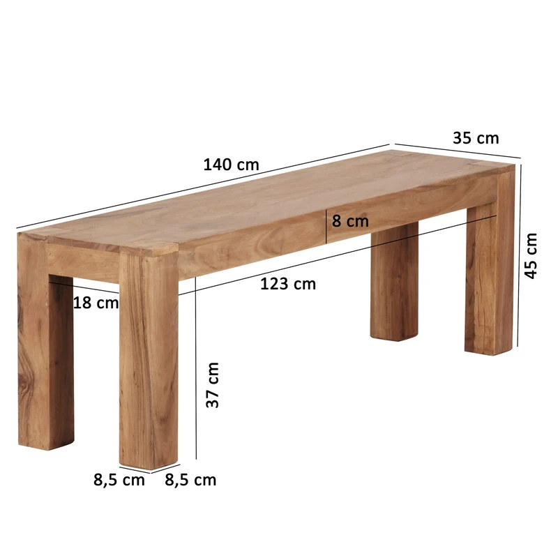 Sitzbank Massivholz Landhausstil handgefertigt