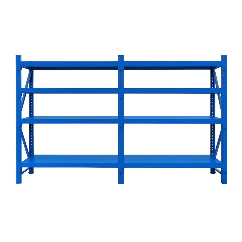 InhandKraft® Schwerlastregal-Set 8 lfm - 200 kg Fachlast - Blau