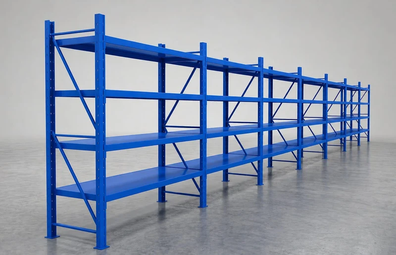 InhandKraft® Schwerlastregal-Set 14 lfm - 200 kg Fachlast - Blau