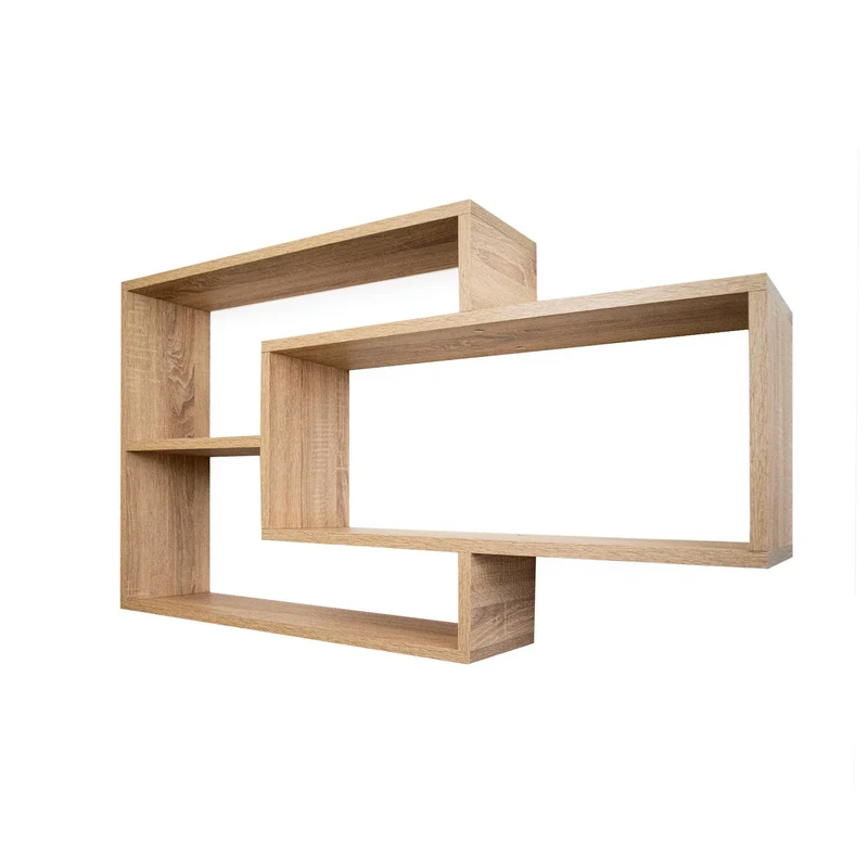 1B Wandregal Karo Schweberegal aus Holz