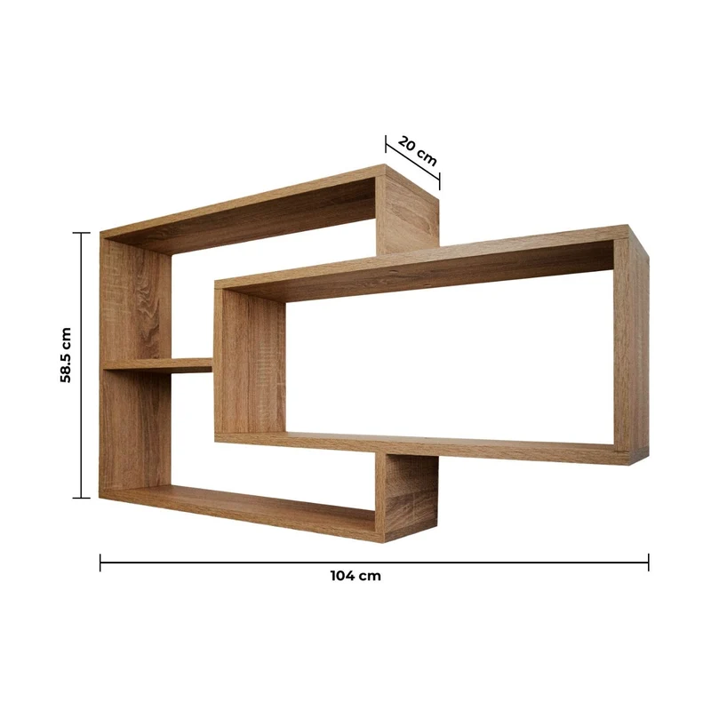 1B Wandregal Karo Schweberegal aus Holz