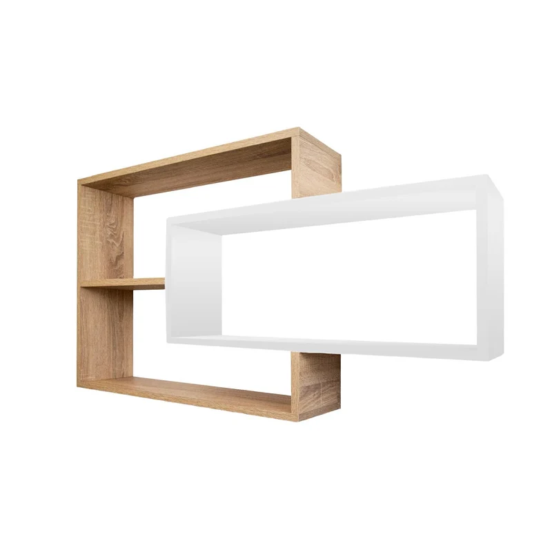 1B Wandregal Karo Schweberegal aus Holz