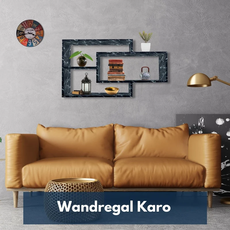 1B Wandregal Karo Schweberegal aus Holz