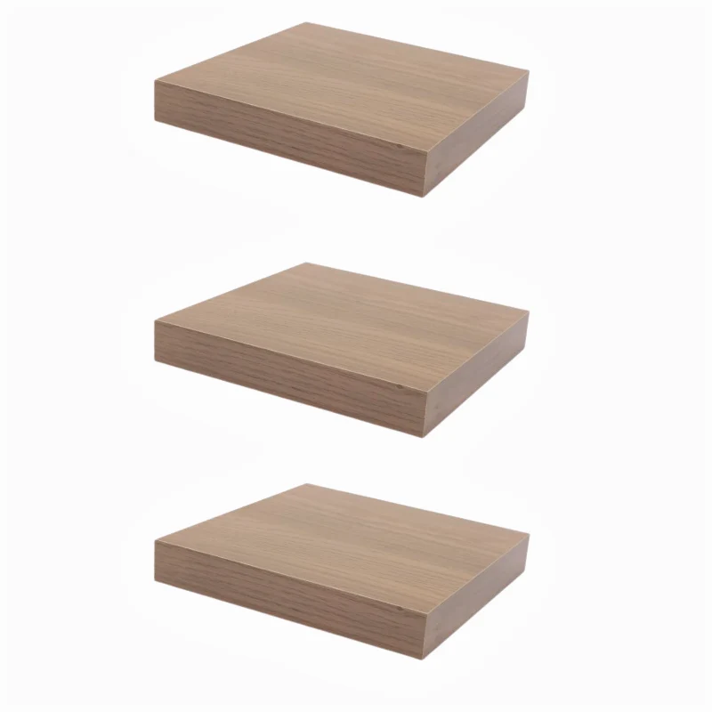 Verdecktes Bücherregal - 3er Pack - Knorrige Eiche - 23,5cm