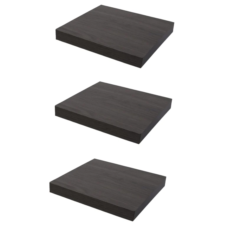 Verdecktes Bücherregal - 3er Pack - Anthrazit Eiche - 23,5cm