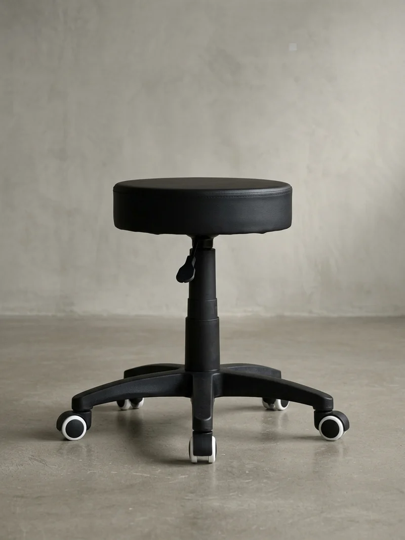 Arbeitshocker Lederoptik 360° drehbar, höhenverstellbar, stabil