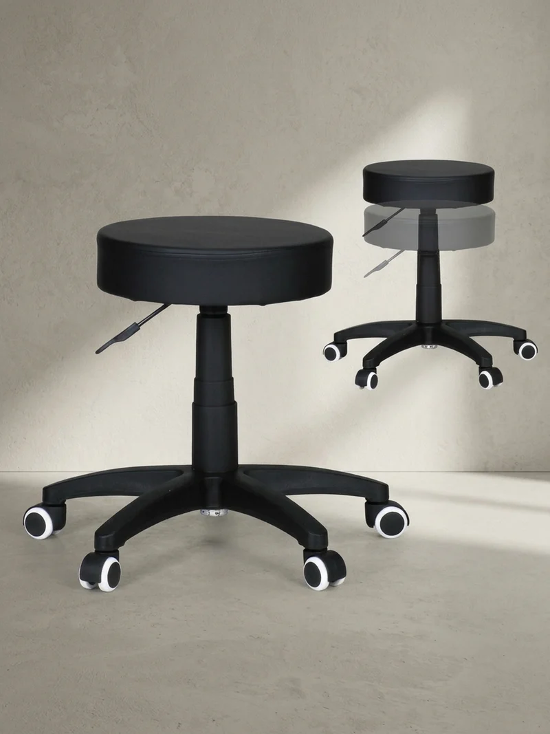 Arbeitshocker Lederoptik 360° drehbar, höhenverstellbar, stabil