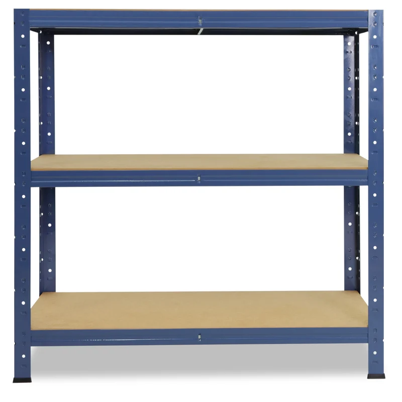 shelfplaza HOME Schwerlastregal 90x130x50 cm blau mit 3 Böden