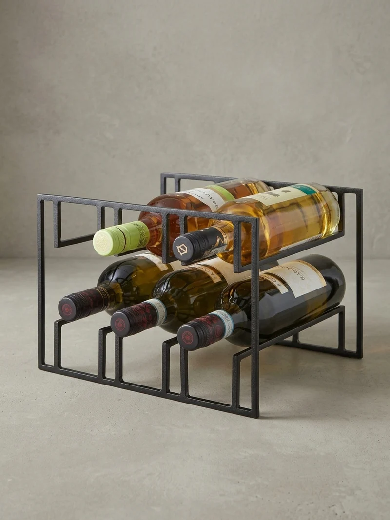 Weinregal Eisen Modern Stil für 6 Flaschen stehend