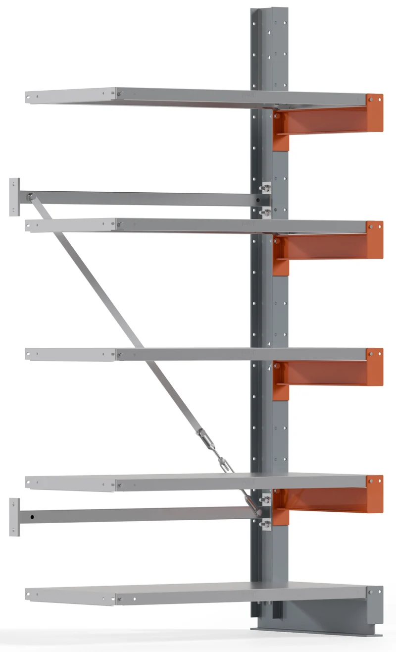 Kragarmregal Anbaufeld Breite 1000 mm einseitig Feldlast 1500 kg