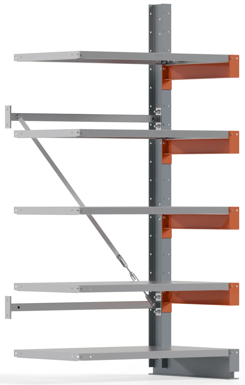 Kragarmregal Anbaufeld Breite 1000 mm einseitig Feldlast 1500 kg