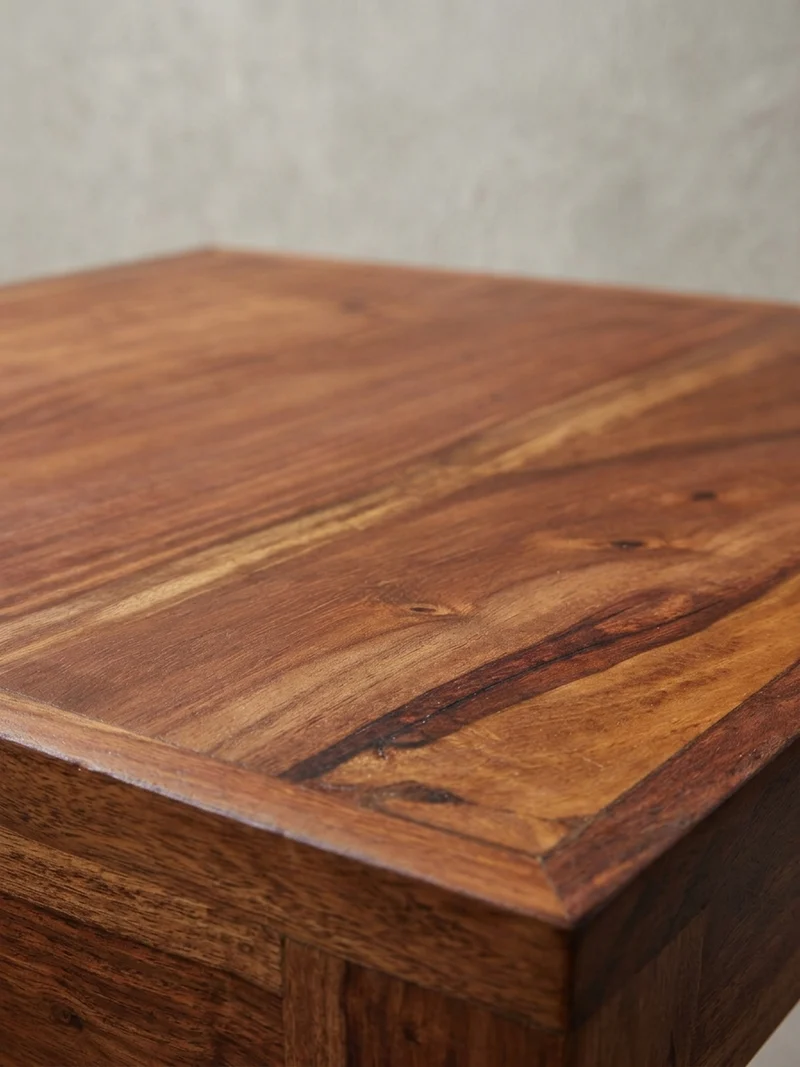 Schreibtisch Massivholz X-Gestell Schublade