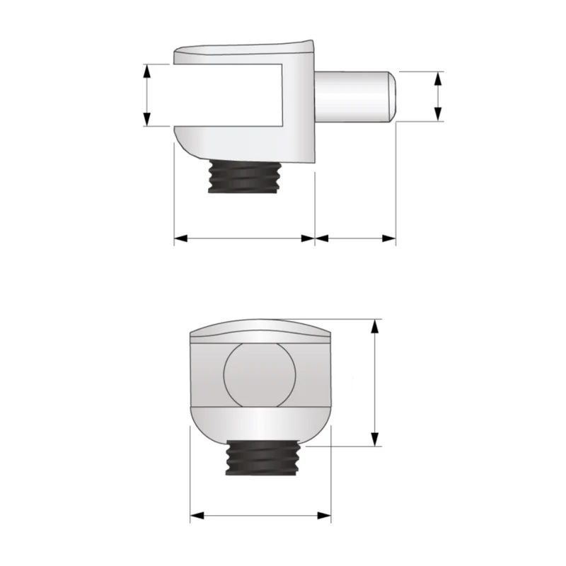 Plattenhalter für Glasscheibe - Ø5mm