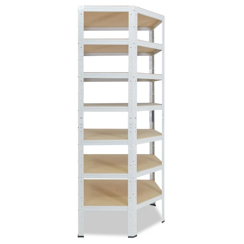 shelfplaza HOME Eckregal 230x60x30 cm weiß mit 7 Böden