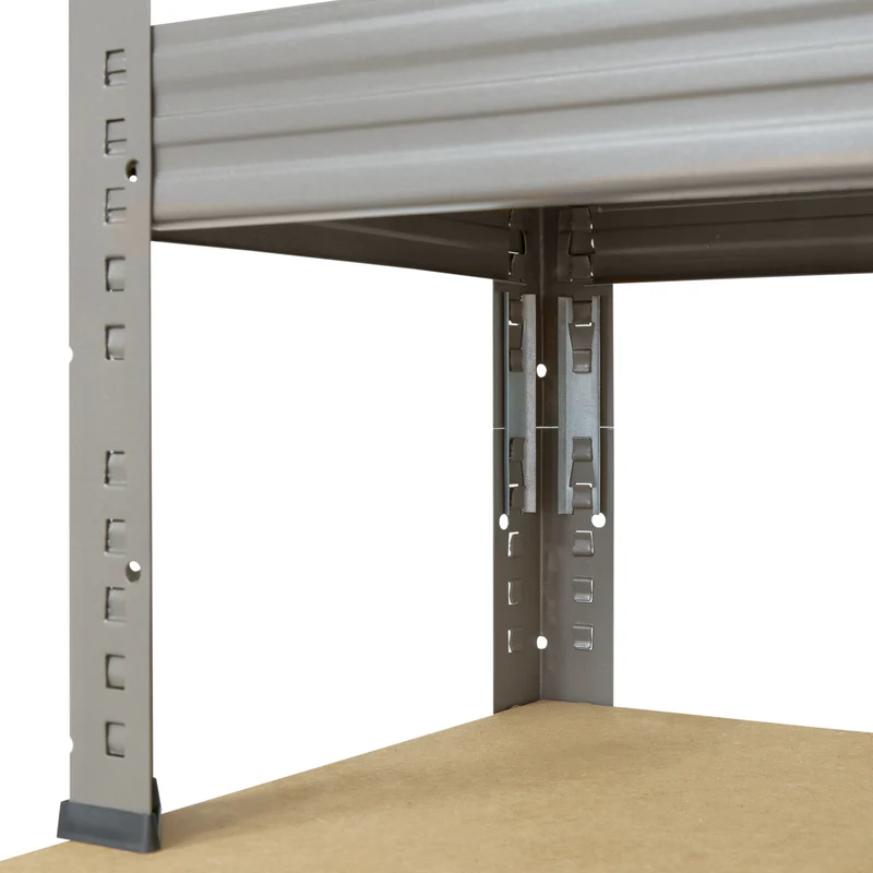 shelfplaza PRO Werkbank Regal 190x90x60 cm mit 6 Böden grau