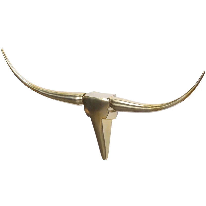Wanddeko Bull Geweih aus Aluminium