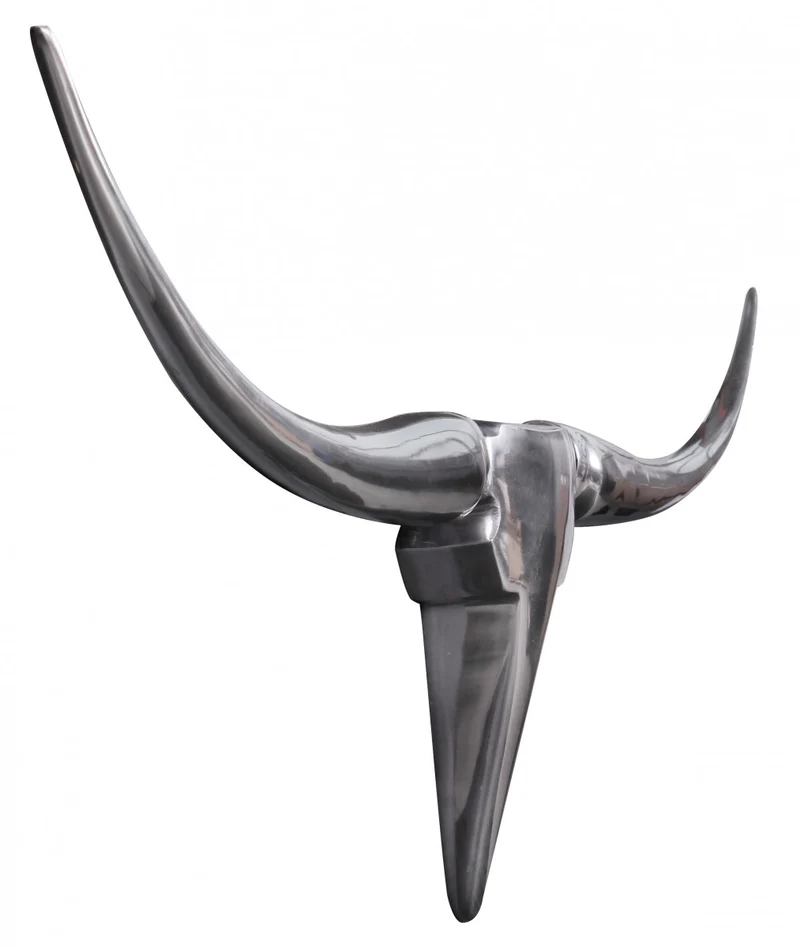 Wanddeko Bull Geweih aus Aluminium