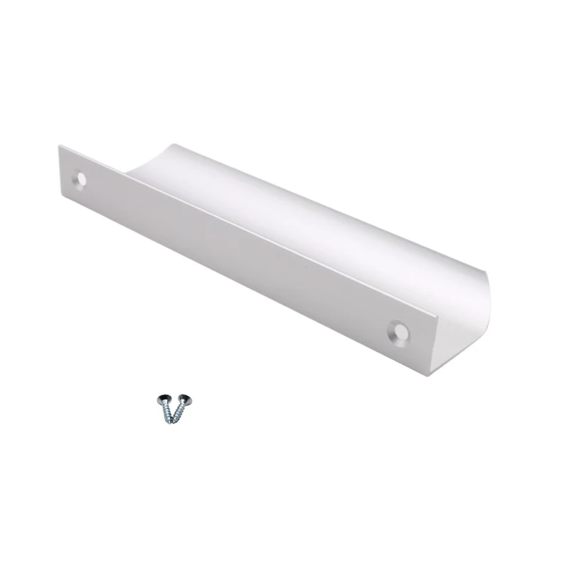 Griffleiste Kantengriff Rund 128mm (148mm Gesamtlänge) - Aluminium