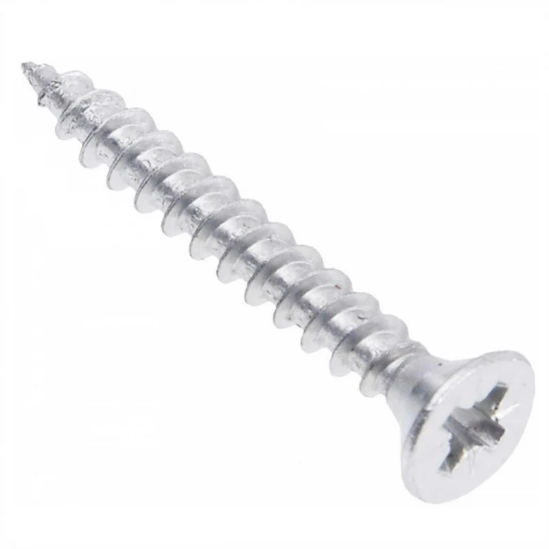 Holzschrauben PZ2 4.0x45mm Weißer Zink (100 stk.)
