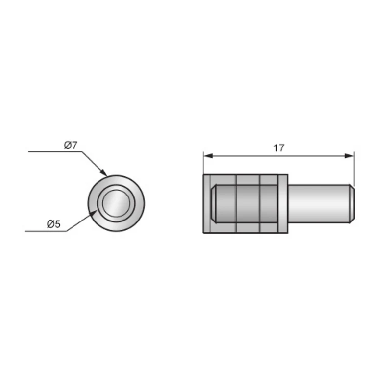 Steckbodenträger Ø5mm Metall Verzinkt (Duplo II) - 40 Stk.