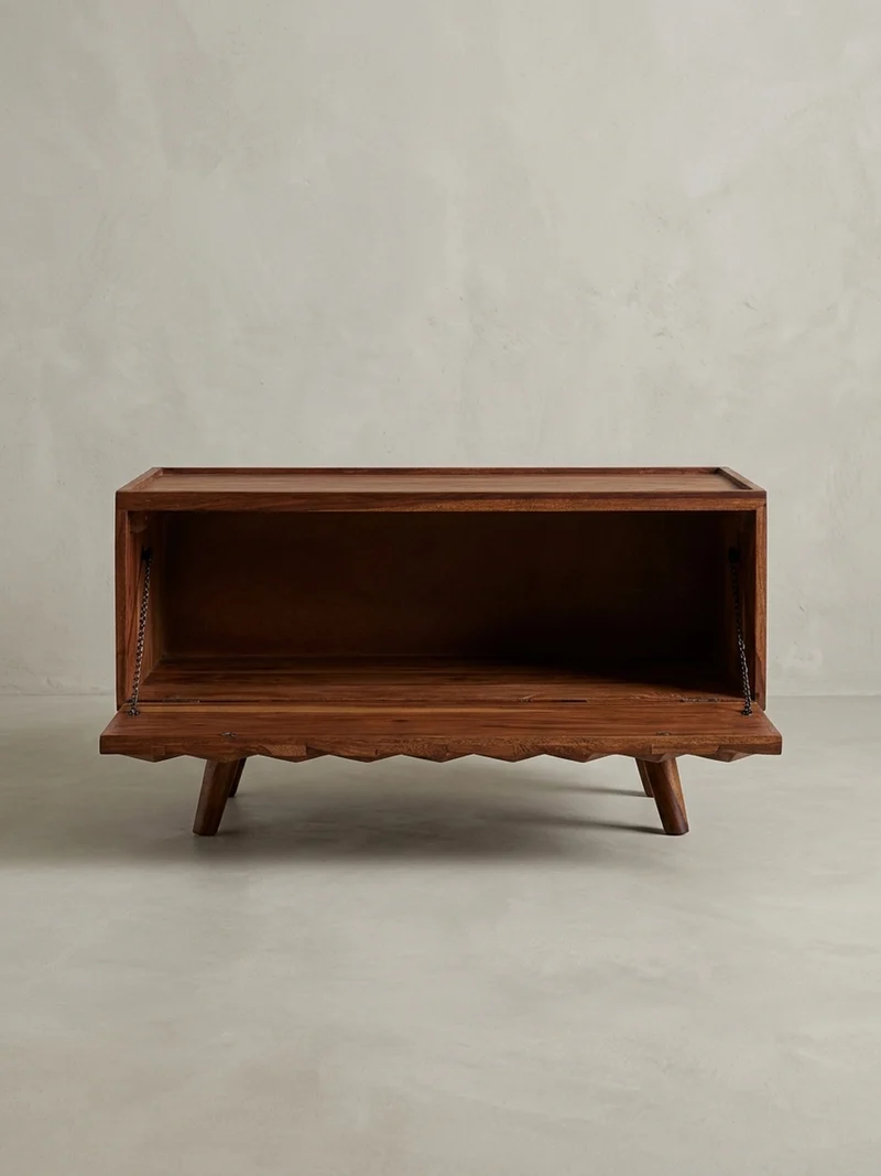 Lowboard Massivholz Landhausstil Modell Oasis für Fernseher bis 50 Zoll mit Kabeldurchlass