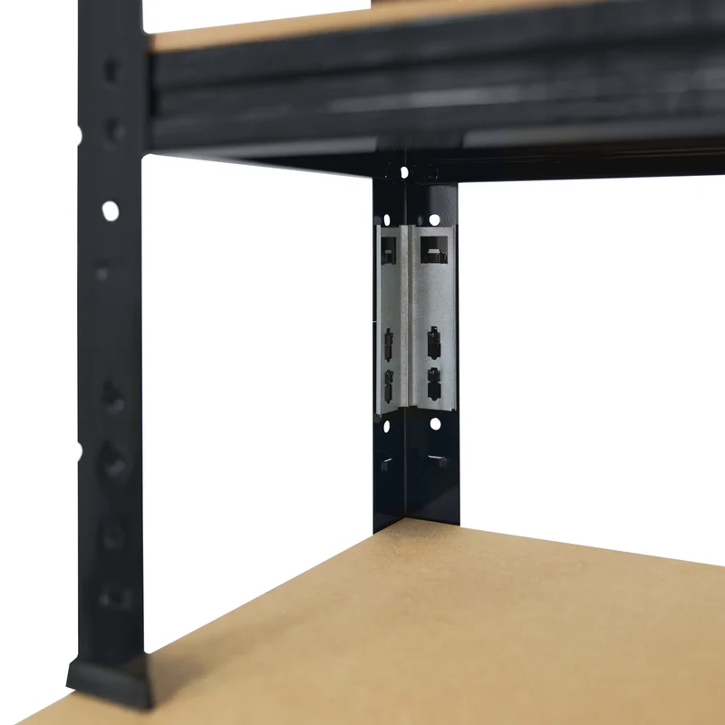 shelfplaza BLACK Werkbank Regal 190x90x60 cm mit 6 Böden schwarz