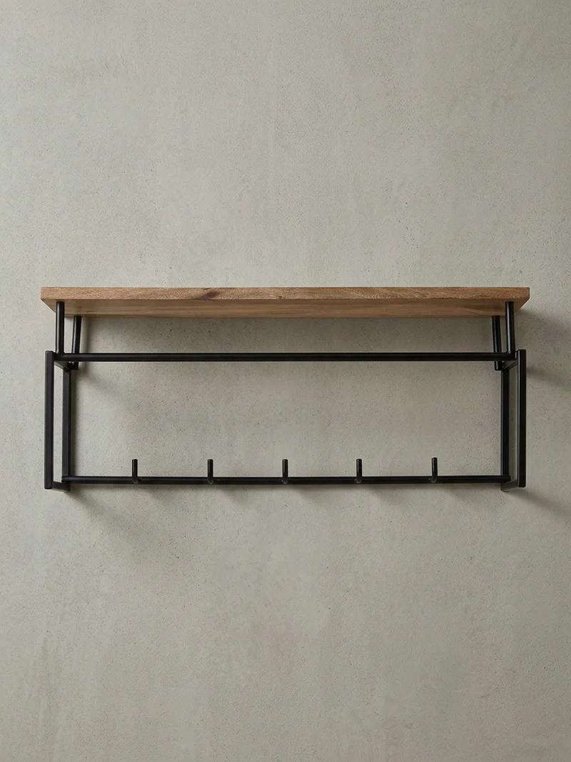 Wandgarderobe Mango Massivholz Metall Modern für Eingangsbereich