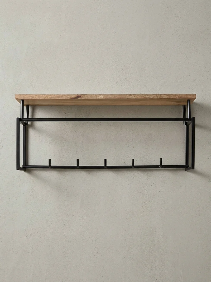 Wandgarderobe Mango Massivholz Metall Modern für Eingangsbereich