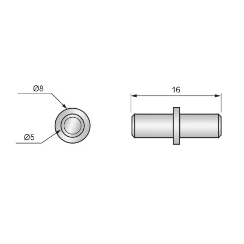Steckbodenträger 5mm Metall verzinkt - 40 Stück