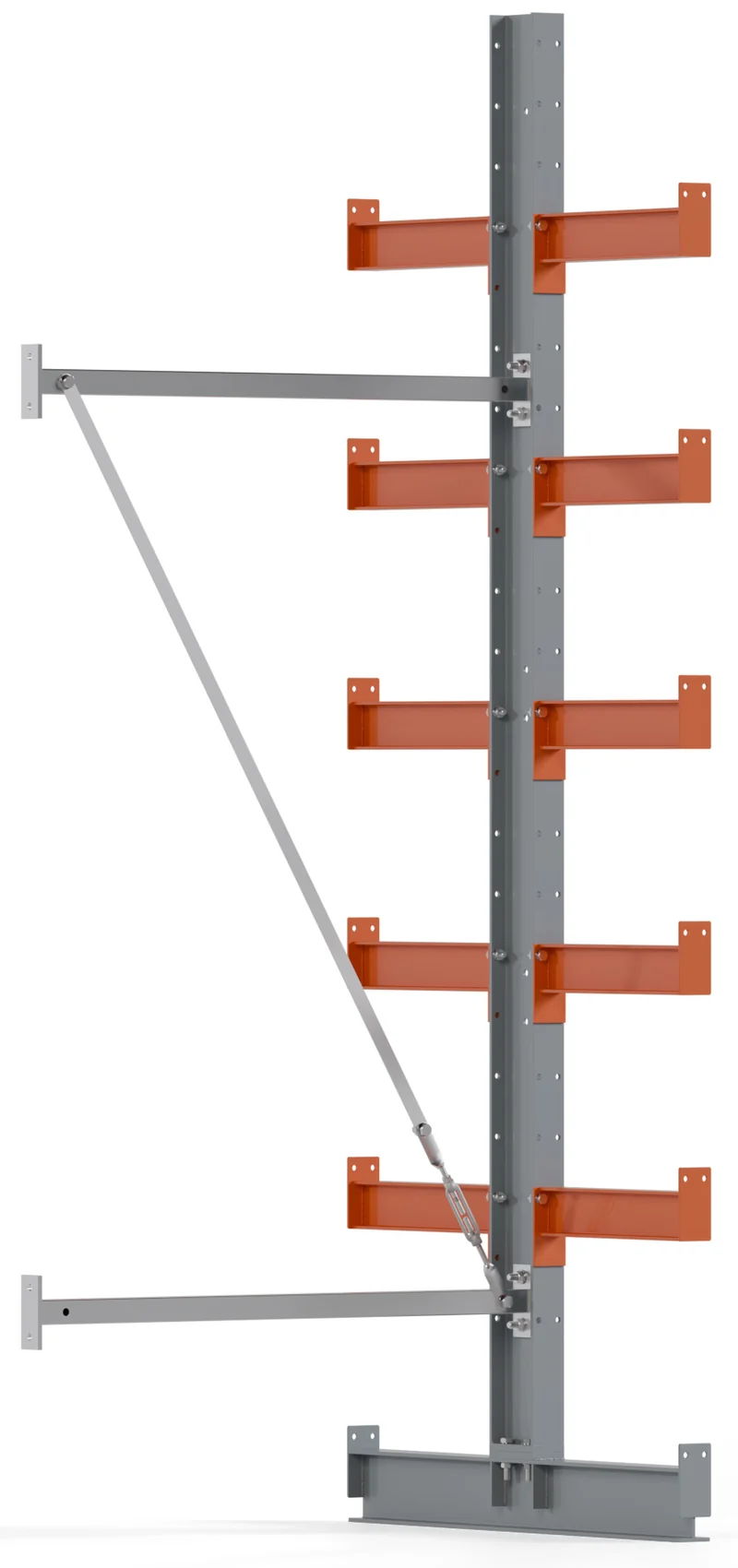 Kragarmregal Anbaufeld Breite 1000 mm doppelseitig Ständerlast 2600 kg