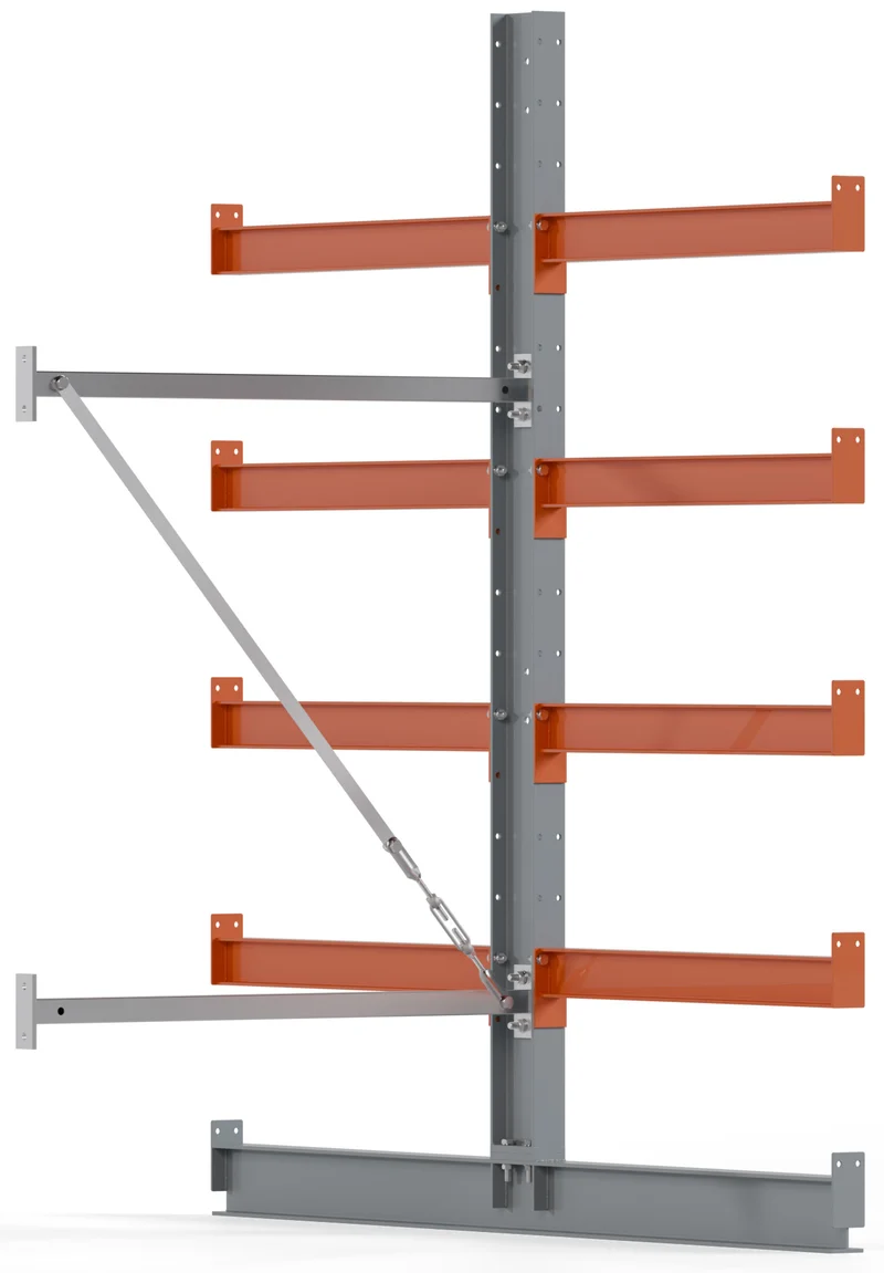 Kragarmregal Anbaufeld Breite 1000 mm doppelseitig Ständerlast 2600 kg