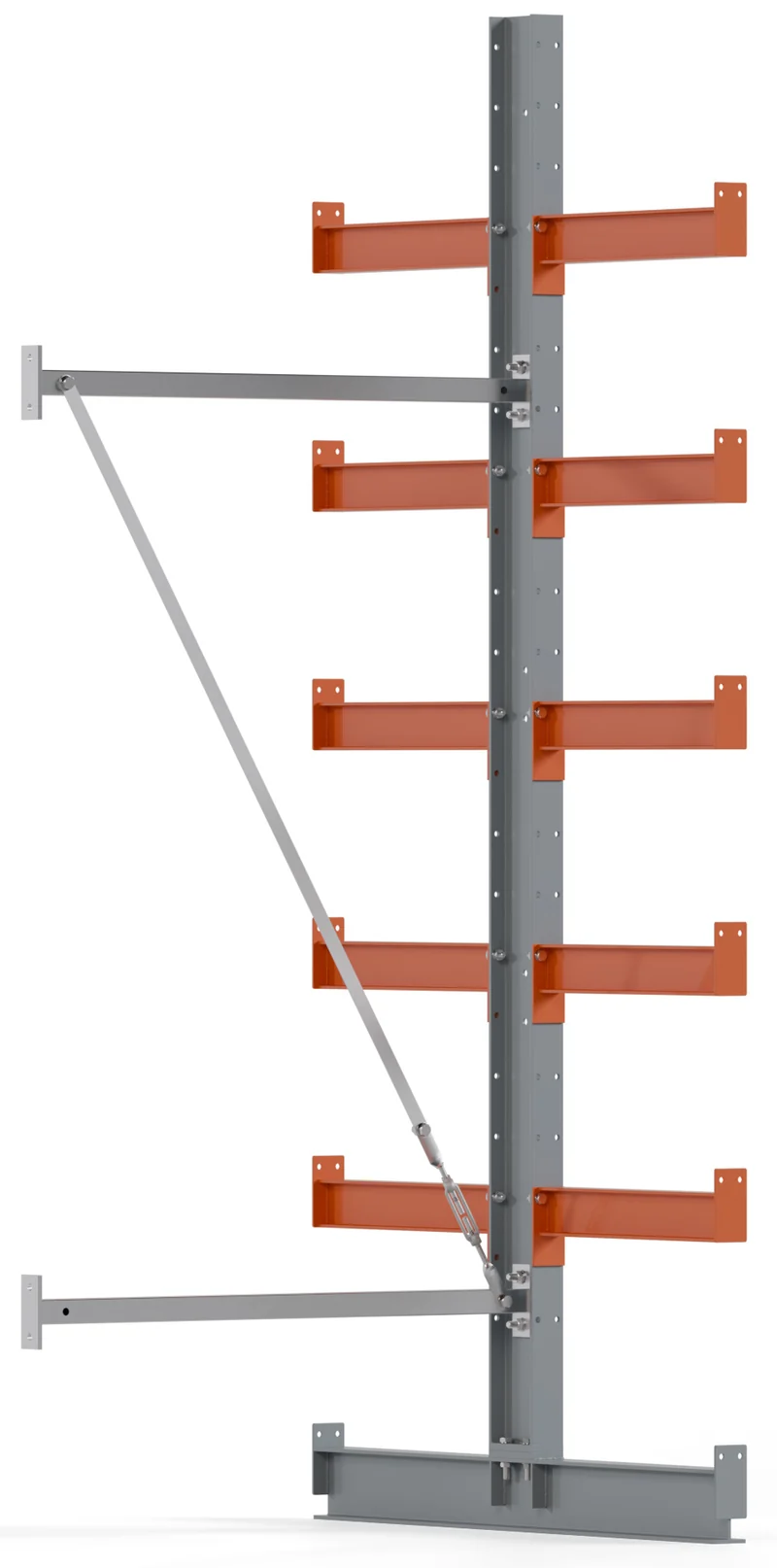 Kragarmregal Anbaufeld Breite 1000 mm doppelseitig Ständerlast 2600 kg