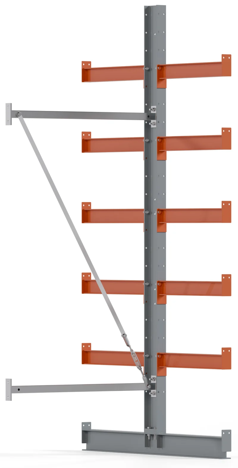 Kragarmregal Anbaufeld Breite 1000 mm doppelseitig Ständerlast 2600 kg