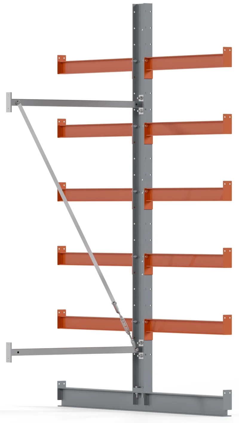 Kragarmregal Anbaufeld Breite 1000 mm doppelseitig Ständerlast 2600 kg