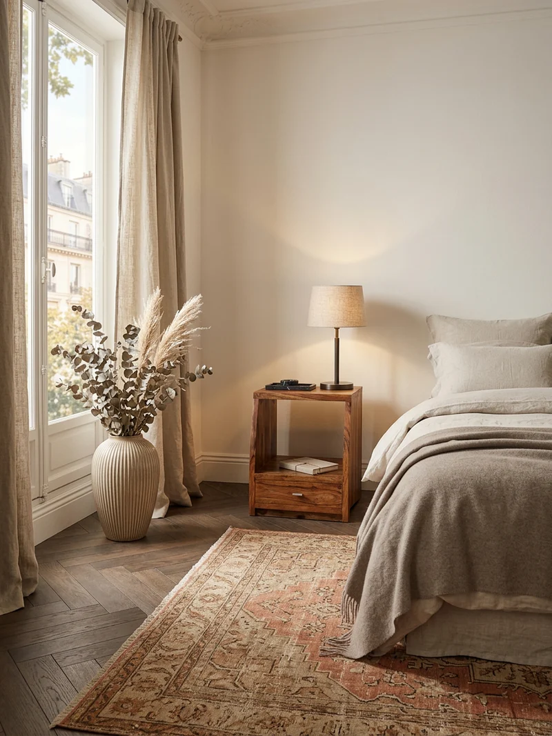Nachttisch – Massivholz, Schublade & Ablage, Landhausstil