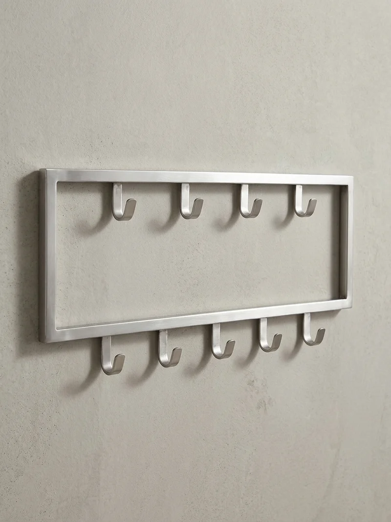 Wandgarderobe Metall Silber Modern poliert