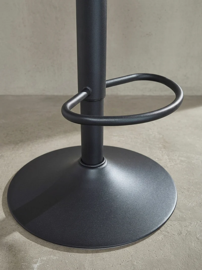 Barhocker – Schwarz, höhenverstellbar, mit Fußablage, 40x58–79 cm